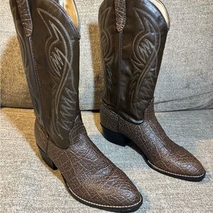 Bronco Vintage Men's Brown Western Cowboy Boots Size 10D